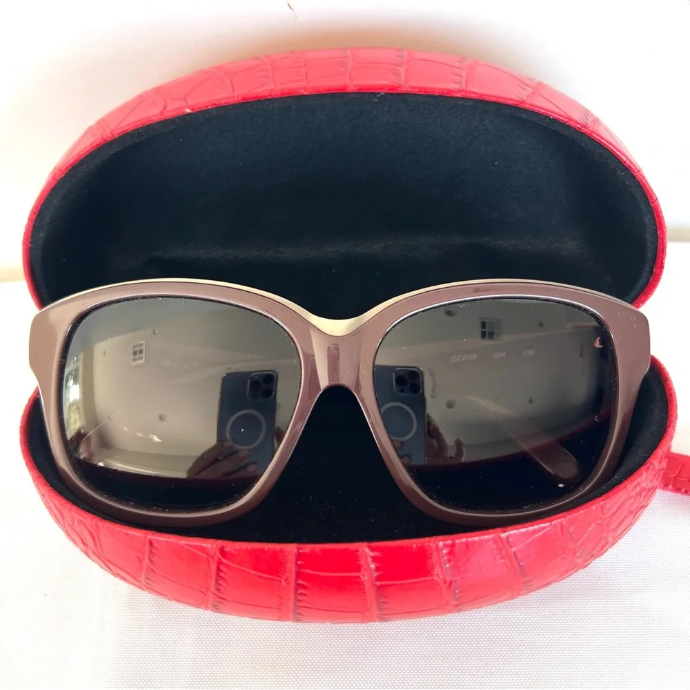 CHLOÈ CL 2138 C03 135 Brown Gradient Lens Brown Silver Frame Cat Eye Sunglasses